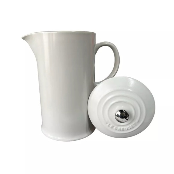 NEW IN BOX Le Creuset French Press Coffee Tea Maker in Cotton White - Picture 3 of 4